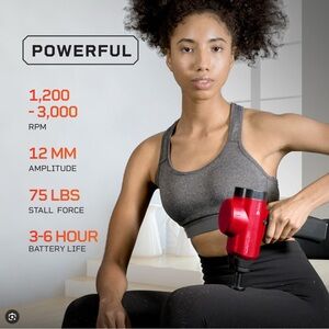 Lifepro Sonic Handheld Percussion Massage Gun. 5 speed settings. For gym. Workin